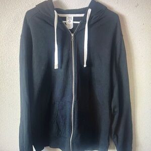 Men's Black Zip-Up Hoodie